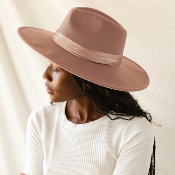 Lulu's Accessories Taupe Fedora Hat Poshmark